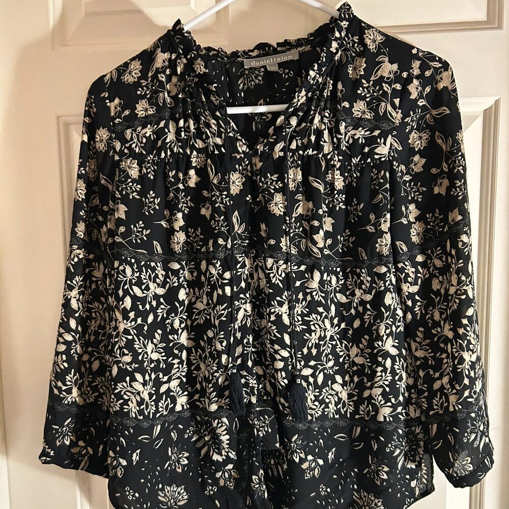 Boho Demeter Tie Neck Blouse
